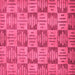 Square Machine Washable Abstract Pink Modern Rug, wshabs330pnk