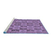 Sideview of Machine Washable Abstract Blue Modern Rug, wshabs330blu