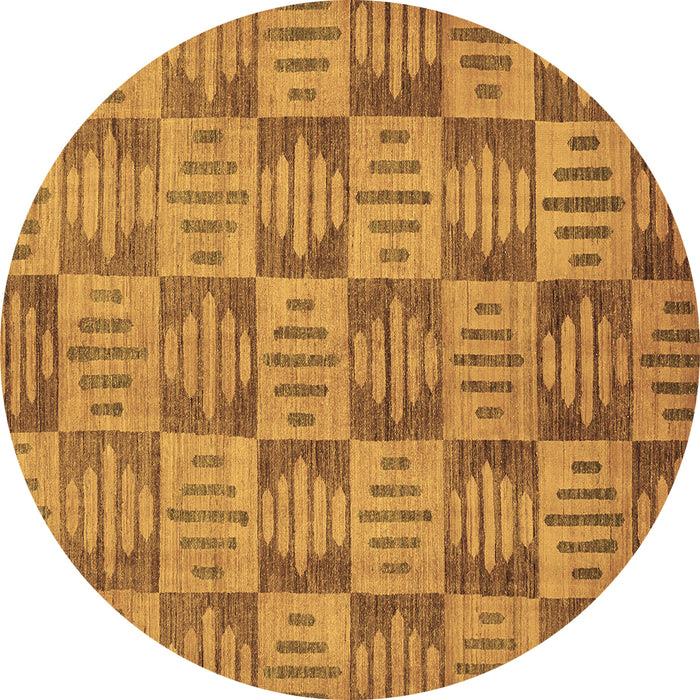 Round Machine Washable Abstract Brown Modern Rug, wshabs330brn