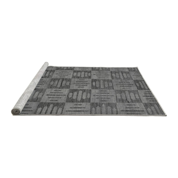 Sideview of Machine Washable Abstract Gray Modern Rug, wshabs330gry