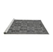 Sideview of Machine Washable Abstract Gray Modern Rug, wshabs330gry