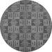 Round Abstract Gray Modern Rug, abs330gry