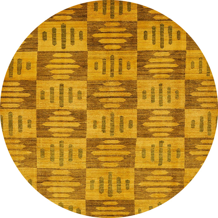 Round Abstract Sedona Brown Modern Rug, abs330