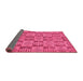 Sideview of Abstract Pink Modern Rug, abs330pnk