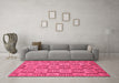 Machine Washable Abstract Pink Modern Rug in a Living Room, wshabs330pnk