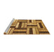 Sideview of Machine Washable Abstract Orange Rug, wshabs331