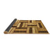 Sideview of Abstract Orange Modern Rug, abs331