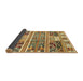 Sideview of Abstract Chrome Gold Yellow Modern Rug, abs3310