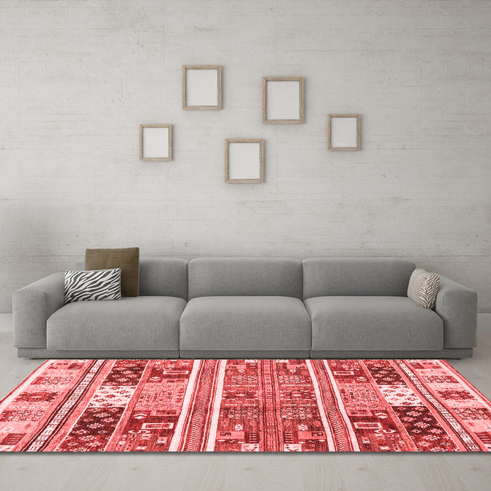 Modern Red Washable Rugs