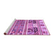 Sideview of Machine Washable Abstract Purple Modern Area Rugs, wshabs3310pur