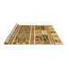 Sideview of Machine Washable Abstract Brown Modern Rug, wshabs3310brn