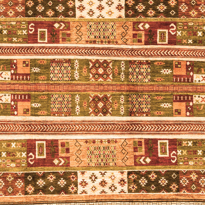 Machine Washable Abstract Orange Modern Area Rugs, wshabs3310org