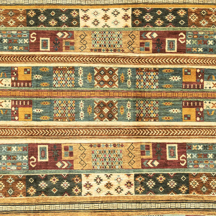 Abstract Chrome Gold Yellow Modern Rug, abs3310