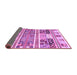 Sideview of Abstract Purple Modern Rug, abs3310pur