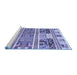 Sideview of Machine Washable Abstract Blue Modern Rug, wshabs3310blu