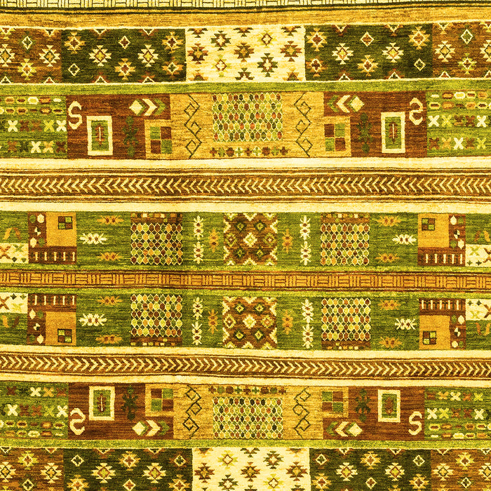 Machine Washable Abstract Yellow Modern Rug, wshabs3310yw