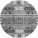 Round Abstract Gray Modern Rug, abs3310gry