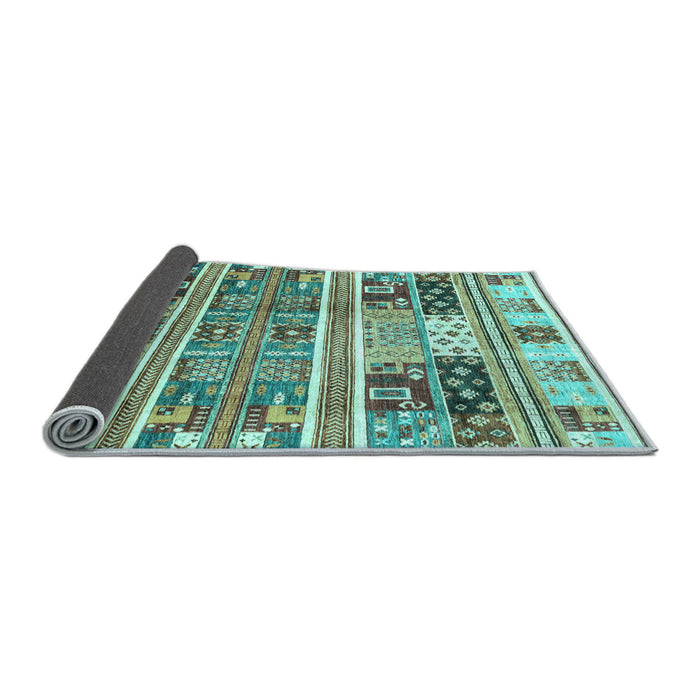 Sideview of Abstract Light Blue Modern Rug, abs3310lblu