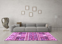 Machine Washable Abstract Purple Modern Rug, wshabs3310pur