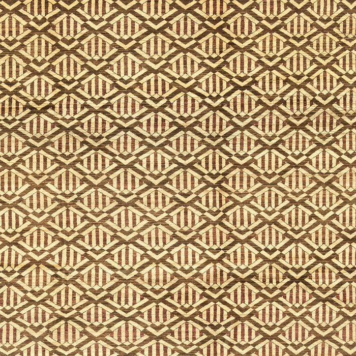 Square Machine Washable Abstract Mustard Yellow Rug, wshabs3311