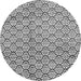 Round Abstract Gray Modern Rug, abs3311gry