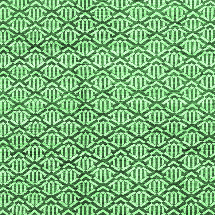 Square Machine Washable Abstract Emerald Green Modern Area Rugs, wshabs3311emgrn