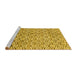 Sideview of Machine Washable Abstract Yellow Modern Rug, wshabs3311yw