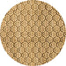 Round Machine Washable Abstract Brown Modern Rug, wshabs3311brn