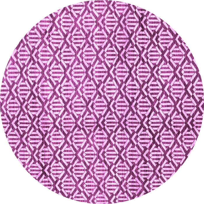 Round Abstract Purple Modern Rug, abs3311pur