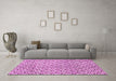 Machine Washable Abstract Purple Modern Area Rugs in a Living Room, wshabs3311pur