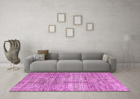 Machine Washable Abstract Purple Modern Rug, wshabs3312pur