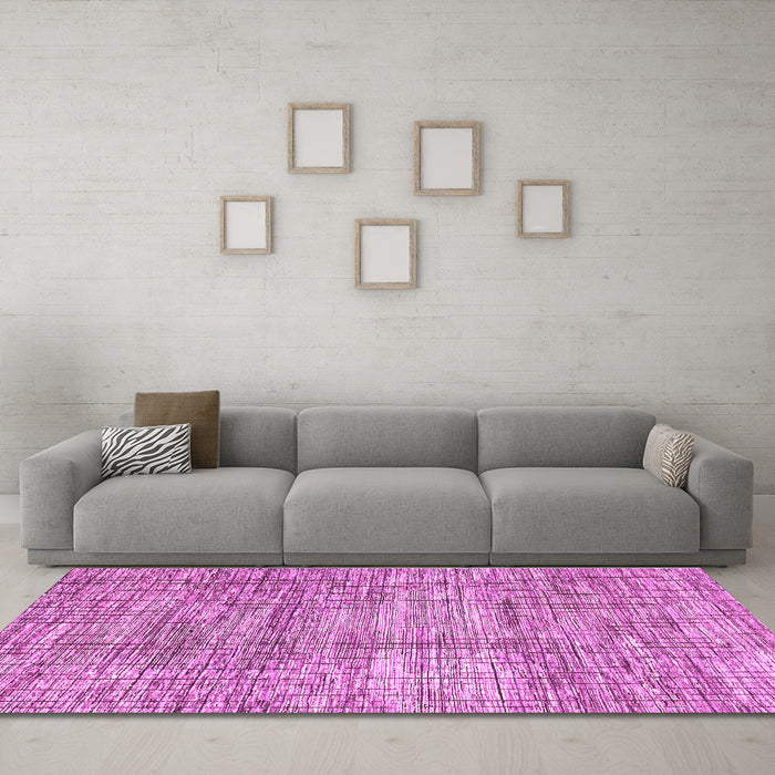 Machine Washable Abstract Purple Modern Area Rugs in a Living Room, wshabs3312pur