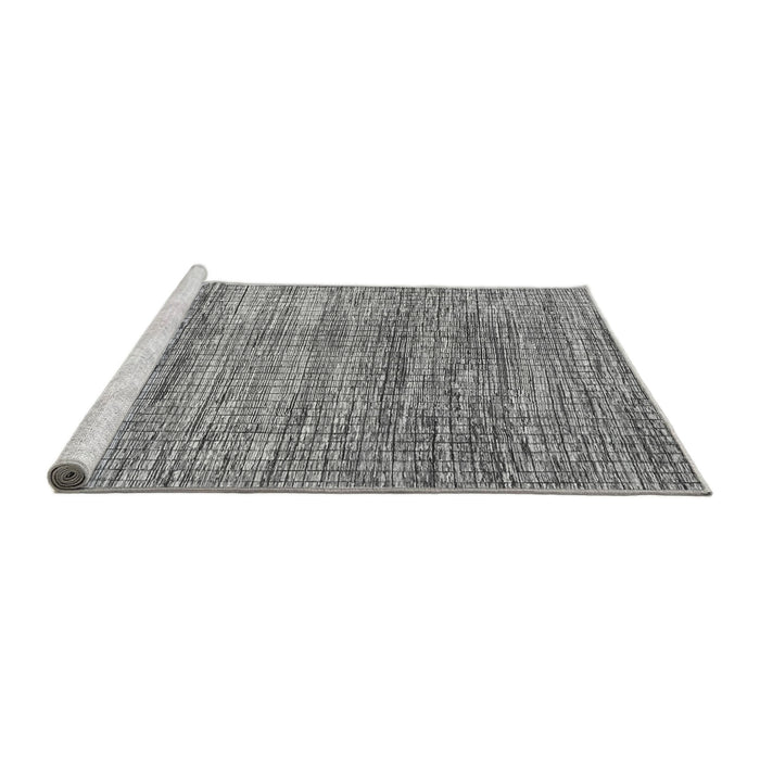 Sideview of Machine Washable Abstract Gray Modern Rug, wshabs3312gry