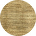 Round Abstract Chrome Gold Yellow Modern Rug, abs3312