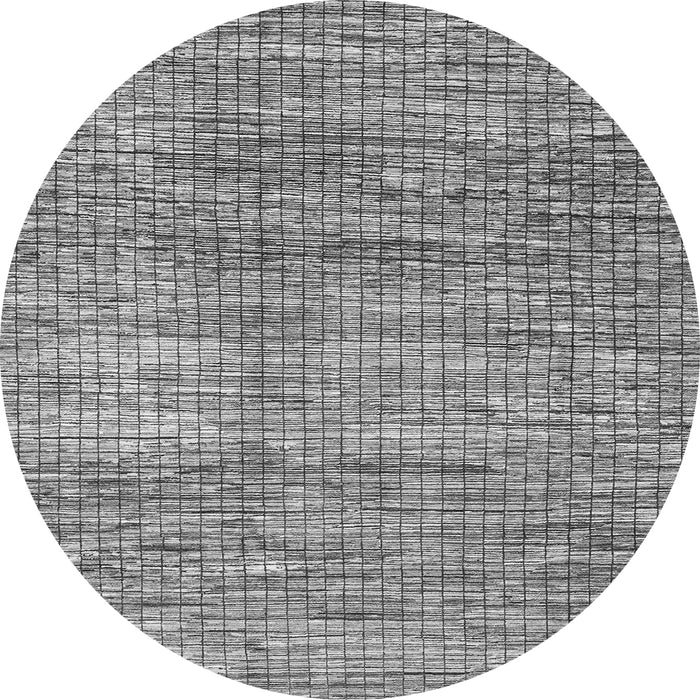 Round Machine Washable Abstract Gray Modern Rug, wshabs3312gry