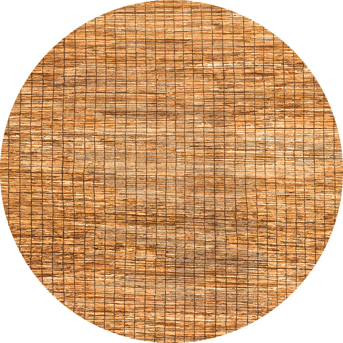 Round Abstract Orange Modern Rug, abs3312org