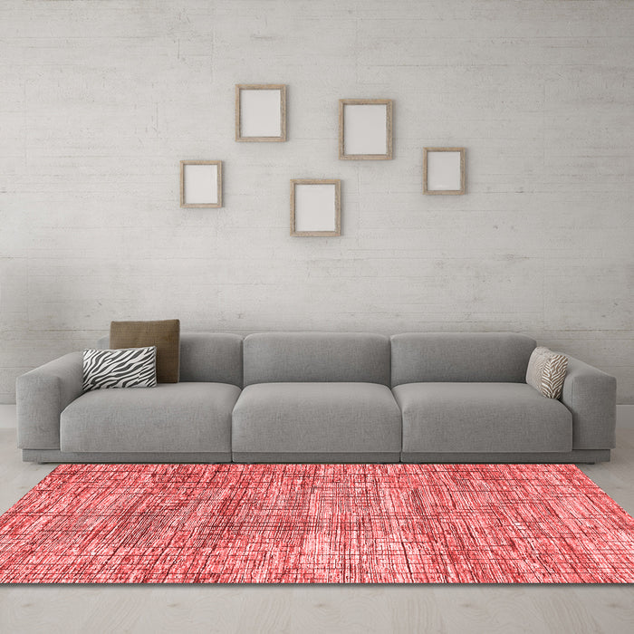 Modern Red Washable Rugs