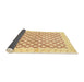 Sideview of Abstract Mustard Yellow Modern Rug, abs3313