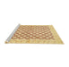 Sideview of Machine Washable Abstract Mustard Yellow Rug, wshabs3313