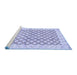 Sideview of Machine Washable Abstract Blue Modern Rug, wshabs3313blu