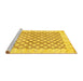 Sideview of Machine Washable Abstract Yellow Modern Rug, wshabs3313yw