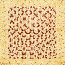 Square Abstract Mustard Yellow Modern Rug, abs3313