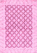 Machine Washable Abstract Pink Modern Rug, wshabs3313pnk