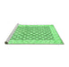 Sideview of Machine Washable Abstract Emerald Green Modern Area Rugs, wshabs3313emgrn