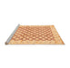 Sideview of Machine Washable Abstract Orange Modern Area Rugs, wshabs3313org