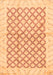 Machine Washable Abstract Orange Modern Area Rugs, wshabs3313org