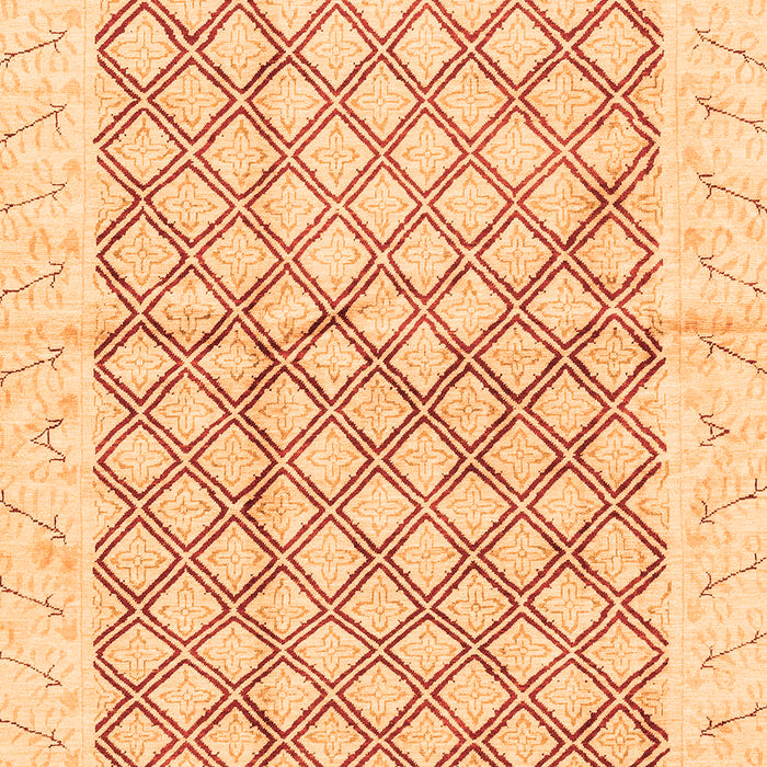 Machine Washable Abstract Orange Modern Area Rugs, wshabs3313org