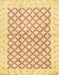 Abstract Mustard Yellow Modern Rug, abs3313