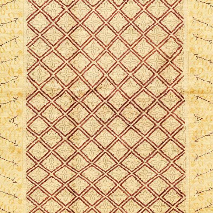 Machine Washable Abstract Mustard Yellow Rug, wshabs3313