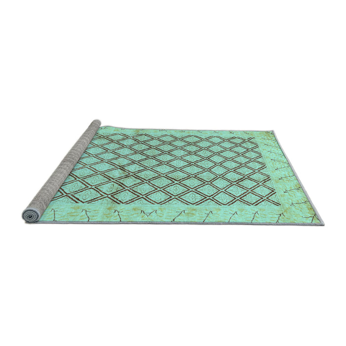 Sideview of Machine Washable Abstract Light Blue Modern Rug, wshabs3313lblu